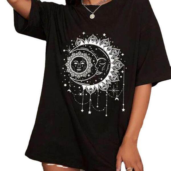 women's t-shirt mid-length round neck short sleeve women 's print large size loose o-neck casual black regular tees summer, White
women's t-shirt mid-length round neck short sleeve women 's print large size loose o-neck casual black regular tees summer, White
