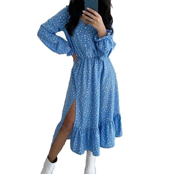 casual dresses vintage split long dress women irregular dot print v neck lantern sleeve irregualr party, Black;gray
casual dresses vintage split long dress women irregular dot print v neck lantern sleeve irregualr party, Black;gray