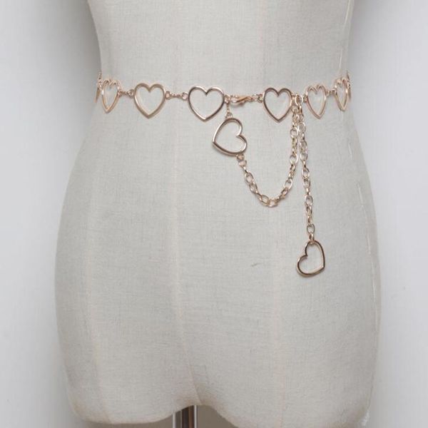 belts women fashion heart chain belt female silver gold waist dress thin metal 110cm long designer tassel fringe chains, Black;brown
belts women fashion heart chain belt female silver gold waist dress thin metal 110cm long designer tassel fringe chains, Black;brown