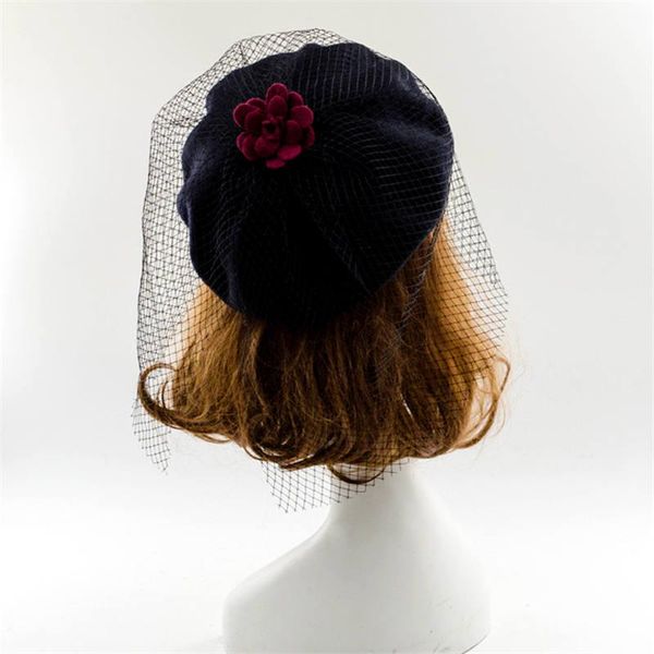 berets wool flower veil beret painter cap autumn winter 100% pure women knit wild flowers mesh hat 2021, Blue;gray
berets wool flower veil beret painter cap autumn winter 100% pure women knit wild flowers mesh hat 2021, Blue;gray