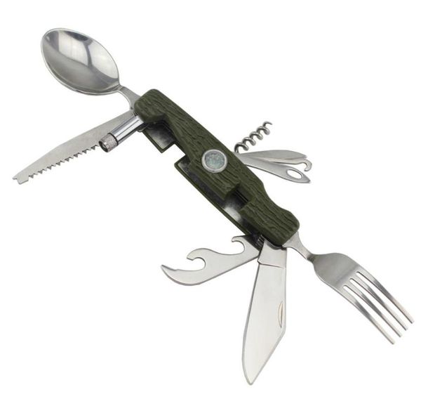 multi-function folding tableware with compass, with lighting, camping knives, cutlery set, outdoor camping supplies
multi-function folding tableware with compass, with lighting, camping knives, cutlery set, outdoor camping supplies