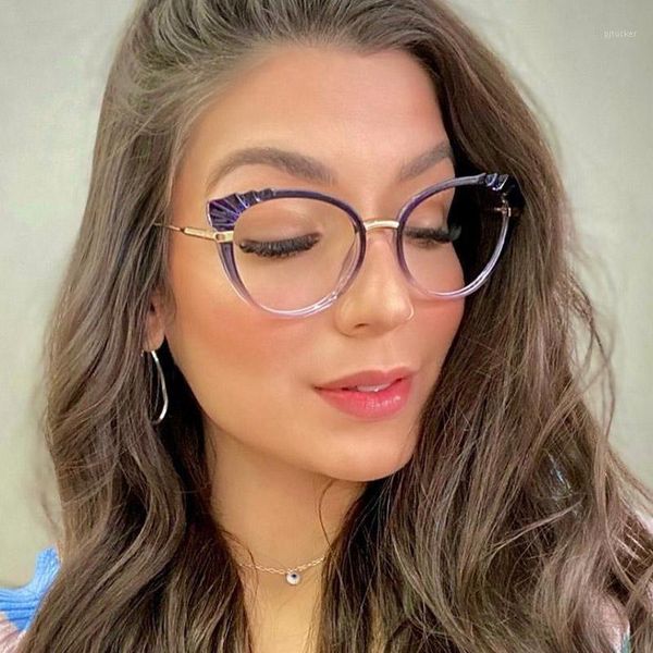 women transparent cat eye glasses fashion metal trending styles brand optical computer blue light protect sunglasses frames1, Black
women transparent cat eye glasses fashion metal trending styles brand optical computer blue light protect sunglasses frames1, Black