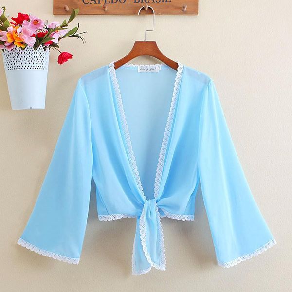women's blouses & shirts 2021 summer elegant women shawl capes lady white thin short small jacket chiffon sunscreen overcoat casual out
women's blouses & shirts 2021 summer elegant women shawl capes lady white thin short small jacket chiffon sunscreen overcoat casual out