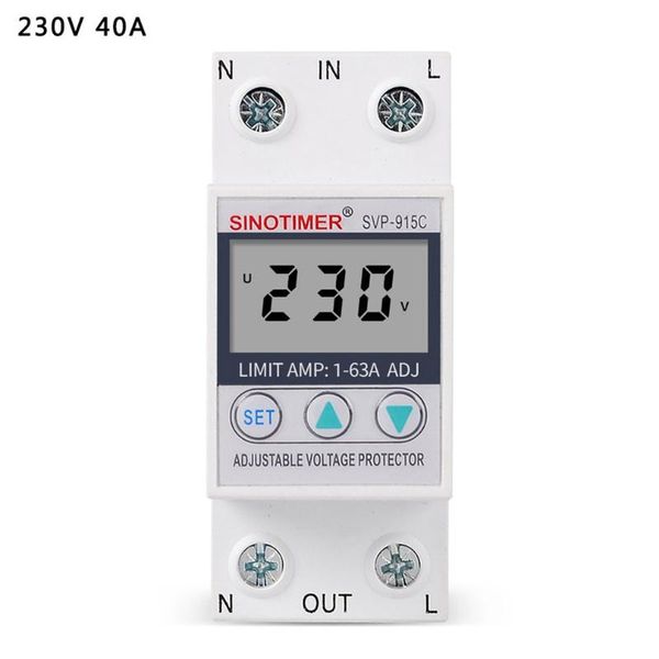 smart home control single phase two wire lcd digital display adjustable voltage surge protectors relay with limit current protection
smart home control single phase two wire lcd digital display adjustable voltage surge protectors relay with limit current protection