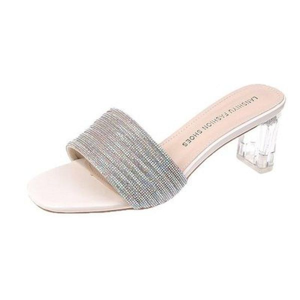 sandals women's shoes slippers outdoor summer 2021 fashion flashing diamond thick heel square toe temperament high, Black
sandals women's shoes slippers outdoor summer 2021 fashion flashing diamond thick heel square toe temperament high, Black