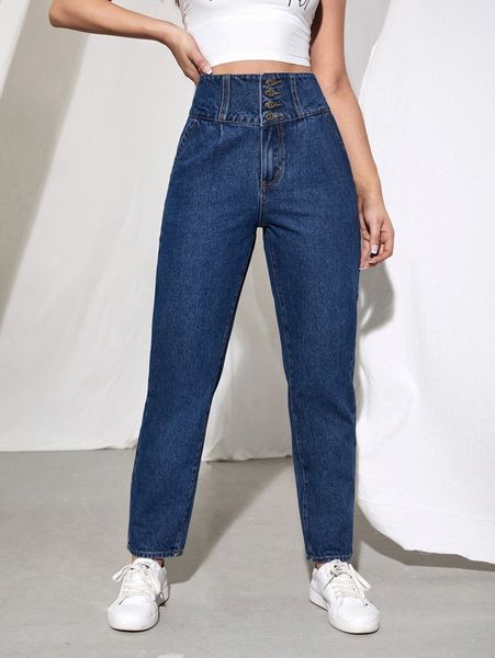 high waist mom fit jeans v3xq#, Blue 
high waist mom fit jeans v3xq#, Blue
