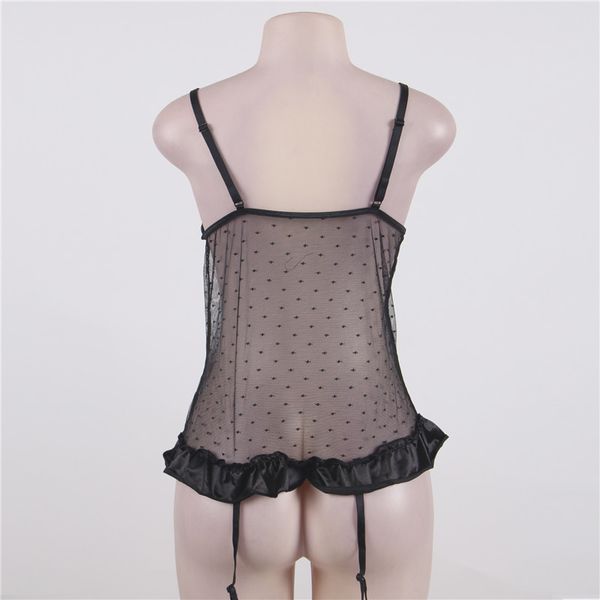 black lace halter bady doll sexyy lingerie women plus size floral transparent dot erotic lingerie sexyy dress with garter, Red;black 
black lace halter bady doll sexyy lingerie women plus size floral transparent dot erotic lingerie sexyy dress with garter, Red;black