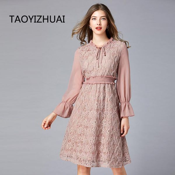 casual dresses taoyizhuai autumn women lace dress flare full sleeves natural waist big size bow elegant fashion party vestidos, Black;gray
casual dresses taoyizhuai autumn women lace dress flare full sleeves natural waist big size bow elegant fashion party vestidos, Black;gray