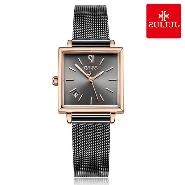 auto date stainless steel simple women's watch japan quartz hours fashion elegant clock bracelet girl's birthday gift julius box, Slivery;brown
auto date stainless steel simple women's watch japan quartz hours fashion elegant clock bracelet girl's birthday gift julius box, Slivery;brown