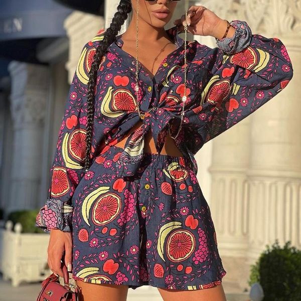 women's tracksuits fashion loose casual printed suits women elegant turn down collar shirts suit pockets shorts ladies, Gray
women's tracksuits fashion loose casual printed suits women elegant turn down collar shirts suit pockets shorts ladies, Gray