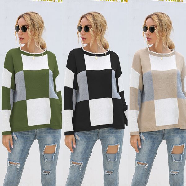 2021 spring autumn new fashion o neck women's casual loose color matching square ladies knit keep warm sweaters u1zw, White;black
2021 spring autumn new fashion o neck women's casual loose color matching square ladies knit keep warm sweaters u1zw, White;black