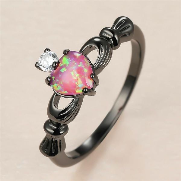 wedding rings vintage female pink heart opal charm 14kt black gold for women cute bride round zircon engagement ring, Slivery;golden
wedding rings vintage female pink heart opal charm 14kt black gold for women cute bride round zircon engagement ring, Slivery;golden