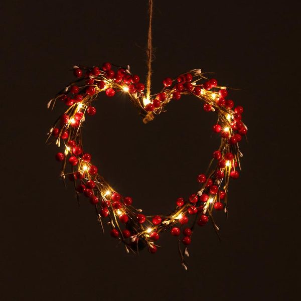 4# 16-inch heart-shaped valentine's day decorative garland with lights long leaf garland wall hanging door hanging decoration 
4# 16-inch heart-shaped valentine's day decorative garland with lights long leaf garland wall hanging door hanging decoration