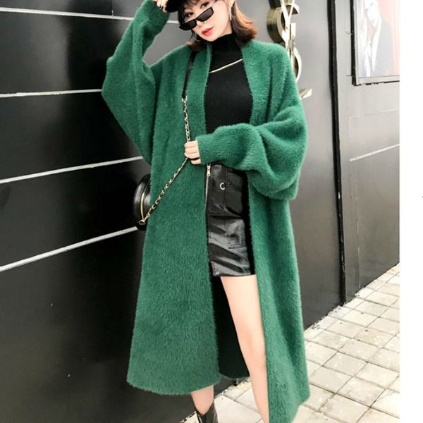 2021 autumn winter new faux mink fur jacket sweater thick veet women large size loose long knit cardigan coat female bzj0, Black
2021 autumn winter new faux mink fur jacket sweater thick veet women large size loose long knit cardigan coat female bzj0, Black