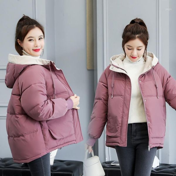women's down & parkas winter coat women fashion jacket cotton padded parka outwear hooded colors solid female, Black
women's down & parkas winter coat women fashion jacket cotton padded parka outwear hooded colors solid female, Black