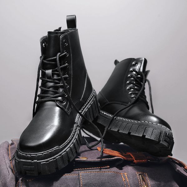high martin men's fashion versatile winter british long tube tooling thick soled motorcycle leather boots black
high martin men's fashion versatile winter british long tube tooling thick soled motorcycle leather boots black