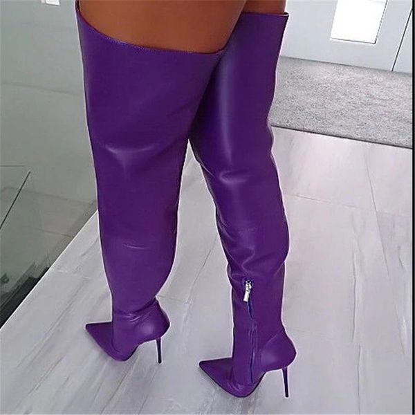 boots women shoes autumn over the knee ippeum botas purple pointed toe thigh high side zipper stiletto heels, Black
boots women shoes autumn over the knee ippeum botas purple pointed toe thigh high side zipper stiletto heels, Black
