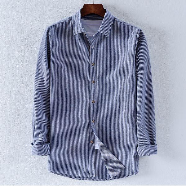 2021 new brand autumn and spring stripe cotton shirts men casual fashion turn-down collar blue shirt mens large size clothing chemise ol9n, White
2021 new brand autumn and spring stripe cotton shirts men casual fashion turn-down collar blue shirt mens large size clothing chemise ol9n, White