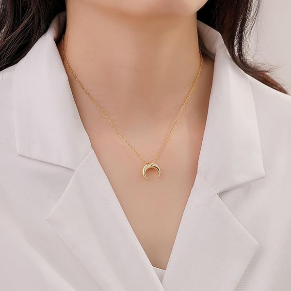 pendant necklaces fashion personality women's crescent necklace clavicle chain moon simple jewelry party gift accessories wholesale, Silver
pendant necklaces fashion personality women's crescent necklace clavicle chain moon simple jewelry party gift accessories wholesale, Silver