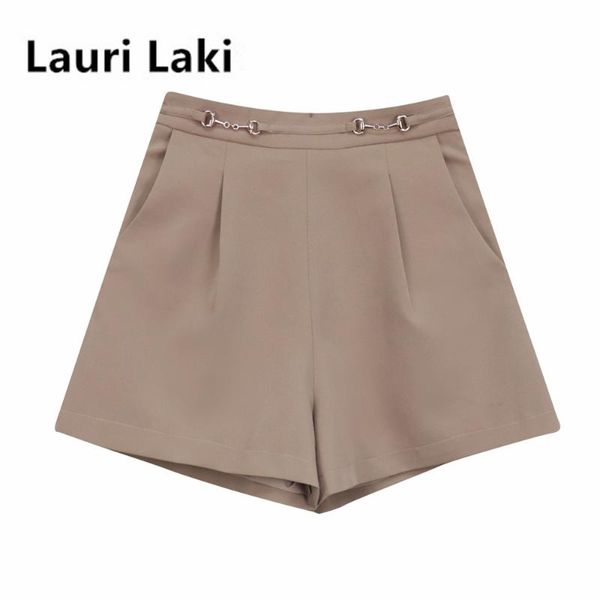 women's shorts lauri laki elegant khaki high waist women solid office lady work wear vintage a-line wide leg suit autumn 2021, White;black
women's shorts lauri laki elegant khaki high waist women solid office lady work wear vintage a-line wide leg suit autumn 2021, White;black
