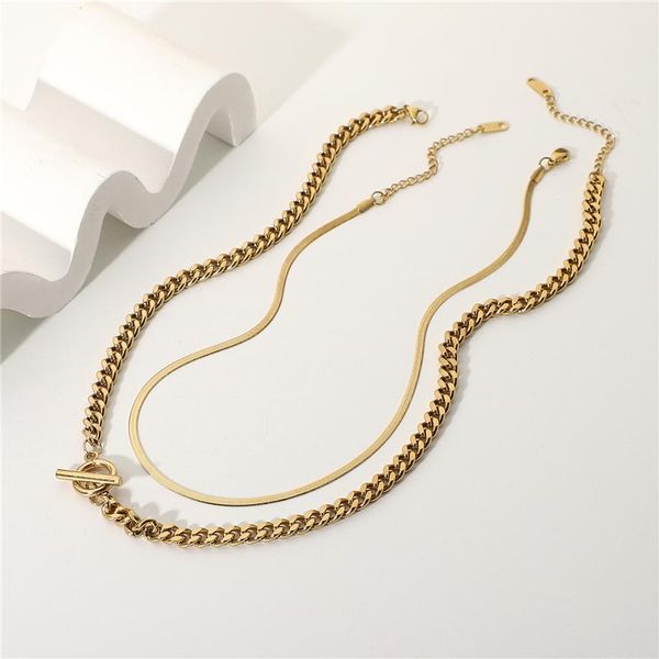 chokers miami chain stainless steel double layered necklace snake gold color punk chunky for women trendy, Golden;silver
chokers miami chain stainless steel double layered necklace snake gold color punk chunky for women trendy, Golden;silver
