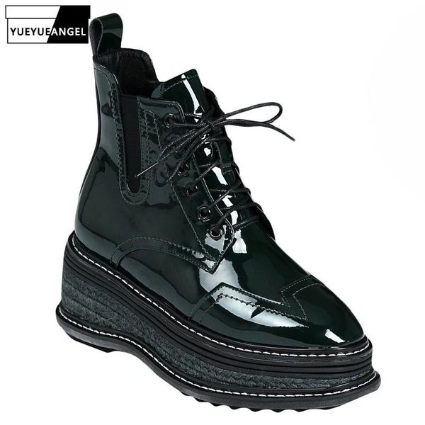 boots height increase platform wedge women lace up england style real leather ankle autumn winter preppy ladies shoe, Black
boots height increase platform wedge women lace up england style real leather ankle autumn winter preppy ladies shoe, Black