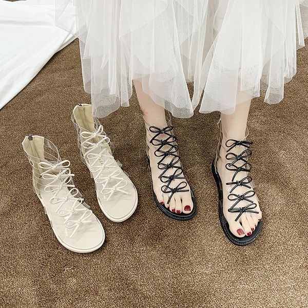 boots gladiator sandals women's shoes 2021 summer fashion bow zipper flats cool transparent pvc sandalias shoe, Black
boots gladiator sandals women's shoes 2021 summer fashion bow zipper flats cool transparent pvc sandalias shoe, Black