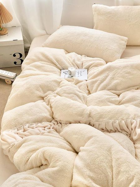 bedding sets ins the same warm winter lamb cashmere four piece set of pleated lace coral for home
bedding sets ins the same warm winter lamb cashmere four piece set of pleated lace coral for home