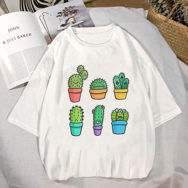women's t-shirt cactus printed polyester harajuku summer female tee for lady girl funny round neck t-shirts hipster tumblr, White
women's t-shirt cactus printed polyester harajuku summer female tee for lady girl funny round neck t-shirts hipster tumblr, White