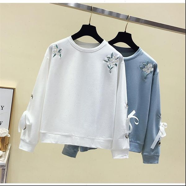 2021 new hoodies sweet and simple wild flowers embroidered cuffs long sleeved womens sweatershirt pullover, Black
2021 new hoodies sweet and simple wild flowers embroidered cuffs long sleeved womens sweatershirt pullover, Black
