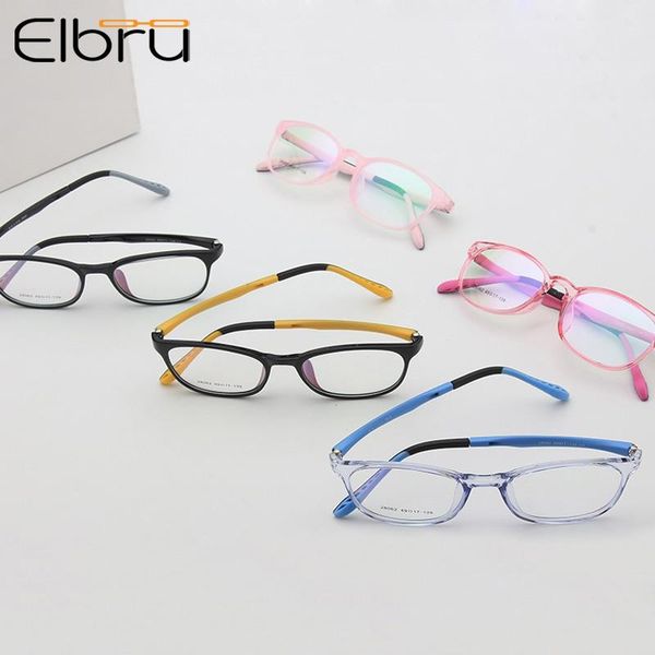 fashion sunglasses frames elbru lightweight tr90 full rim blue light blocking glasses comfortable students eyeglasses for computer use anti, Black
