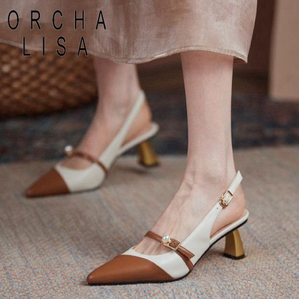 sandals orcha lisa 2021 women pointed toe 5.5cm spike heels genuine leather buckle pearl elegent stylish size 40 date b2494, Black
sandals orcha lisa 2021 women pointed toe 5.5cm spike heels genuine leather buckle pearl elegent stylish size 40 date b2494, Black