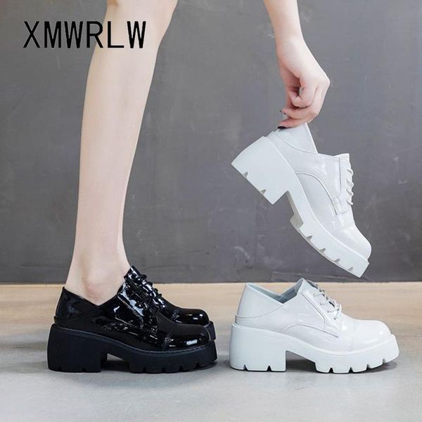 dress shoes xmwrlw women's high heels 2021 spring autumn patent leather casual lace up ladies square heel women shoe, Black
dress shoes xmwrlw women's high heels 2021 spring autumn patent leather casual lace up ladies square heel women shoe, Black