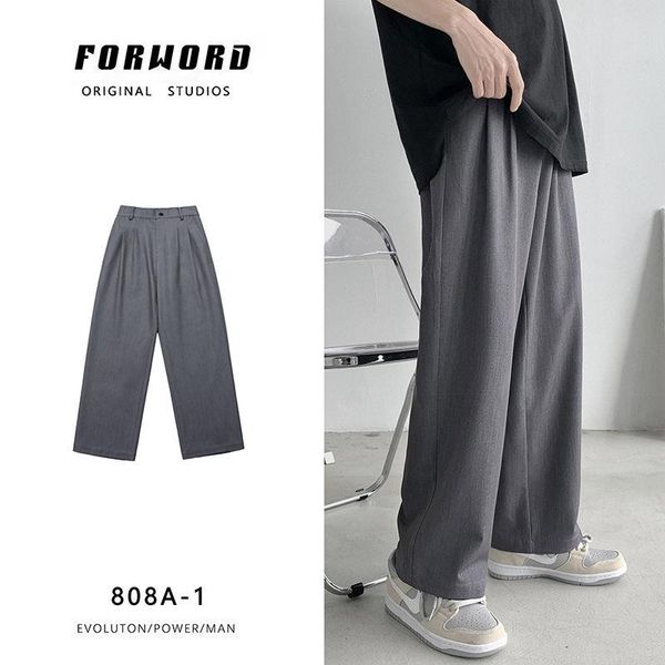 men's pants summer wide-leg fashion gray black casual men trousers korean loose straight-leg suit mens dress
men's pants summer wide-leg fashion gray black casual men trousers korean loose straight-leg suit mens dress