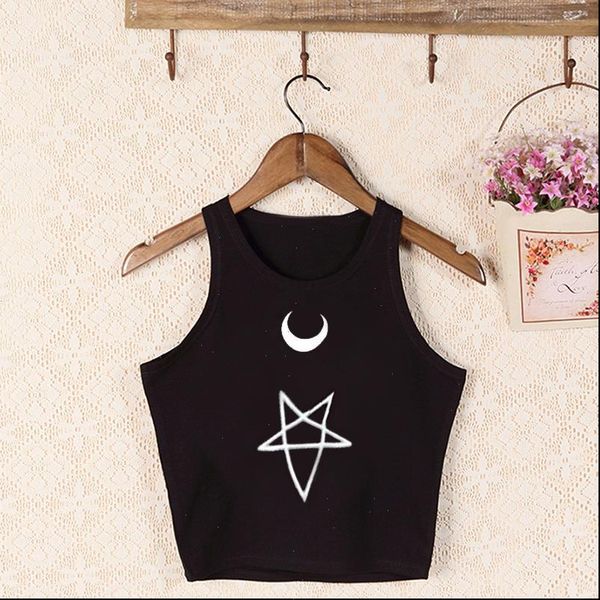 gothic crop women pentagram moon printed graphic tanks grunge style cami short chic fashion black, White
gothic crop women pentagram moon printed graphic tanks grunge style cami short chic fashion black, White