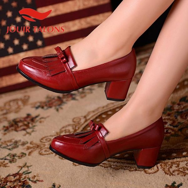jouir talons brand new design women's shoes vintage fringe round tow slip-on square thick heels autumn spring pumps, Black
jouir talons brand new design women's shoes vintage fringe round tow slip-on square thick heels autumn spring pumps, Black