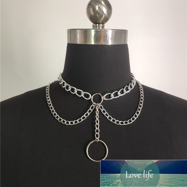 europe america trendy hip hop double layer chain chokers necklaces for women fashion geometric circles pendant necklaces femme, Silver
europe america trendy hip hop double layer chain chokers necklaces for women fashion geometric circles pendant necklaces femme, Silver