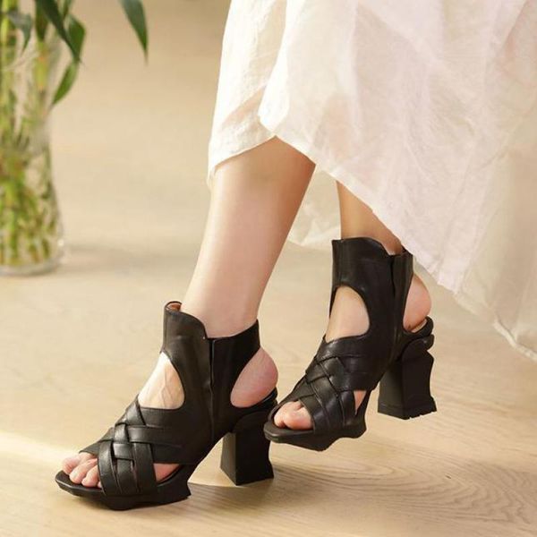 dress shoes yourseason ladies genuine leather vintage elastic band 2021 elegant concise handmade women high heels sandals, Black
dress shoes yourseason ladies genuine leather vintage elastic band 2021 elegant concise handmade women high heels sandals, Black