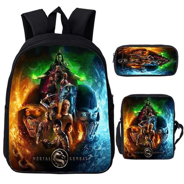 backpack mortal kombat school waterproof bag 3 pcs/set book bags boys girls bagpack mochilas
backpack mortal kombat school waterproof bag 3 pcs/set book bags boys girls bagpack mochilas