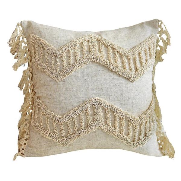 cushion/decorative pillow boho style cushion cover fringed hem cotton fine workmanship linen tufted tassles beige
cushion/decorative pillow boho style cushion cover fringed hem cotton fine workmanship linen tufted tassles beige