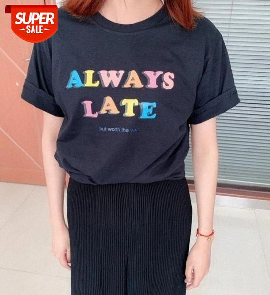 sunfiz YF Lazy Style Boy Friend Tees Summer Casual Always Late But Worth the Wait T-shirt Women Fashion Letters Top #m18Q, White
sunfiz YF Lazy Style Boy Friend Tees Summer Casual Always Late But Worth the Wait T-shirt Women Fashion Letters Top #m18Q, White