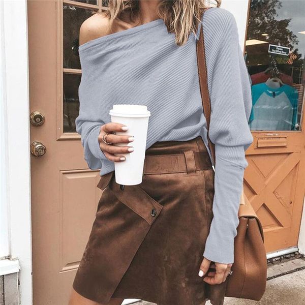 women's t-shirt tee shirt femme 2021 autumn off the shoulder long sleeve for women casual one rib solid shirts, White
women's t-shirt tee shirt femme 2021 autumn off the shoulder long sleeve for women casual one rib solid shirts, White
