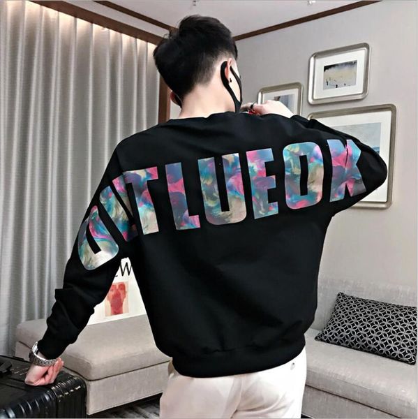 round neck men's sweater t-shirt spring and autumn new korean fashion printing coat net red tide brand long sleeve t-shirt, White;black
round neck men's sweater t-shirt spring and autumn new korean fashion printing coat net red tide brand long sleeve t-shirt, White;black