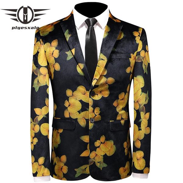 men's suits & blazers plyesxale black yellow floral blazer men 2021 fashion flower print stage prom wear mens casual jacket q151, White;black
men's suits & blazers plyesxale black yellow floral blazer men 2021 fashion flower print stage prom wear mens casual jacket q151, White;black