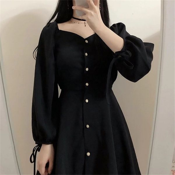 female vintage dress solid daily black bf oversized elegant fashions retro charm women's clothing long sleeves nszy, Black;gray
female vintage dress solid daily black bf oversized elegant fashions retro charm women's clothing long sleeves nszy, Black;gray