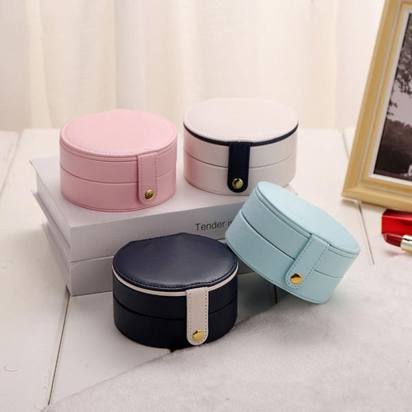 jewelry pouches, bags multifunctional exquisite round portable pu leather box 2layers small earring ring packaging, Pink;blue
jewelry pouches, bags multifunctional exquisite round portable pu leather box 2layers small earring ring packaging, Pink;blue