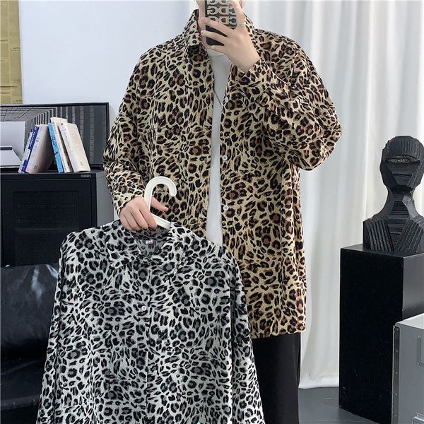 2021 new spring leopard men's fashion retro casual men streetwear korean loose long sleeve shirts mens shirt -2xl m4sw, White;black
2021 new spring leopard men's fashion retro casual men streetwear korean loose long sleeve shirts mens shirt -2xl m4sw, White;black