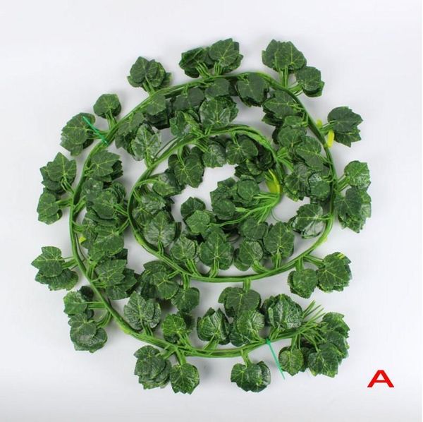 2m long artificial plants green ivy leaves artificial grape vine fake parthenocissus foliage leaves home wedding bar decoration
2m long artificial plants green ivy leaves artificial grape vine fake parthenocissus foliage leaves home wedding bar decoration