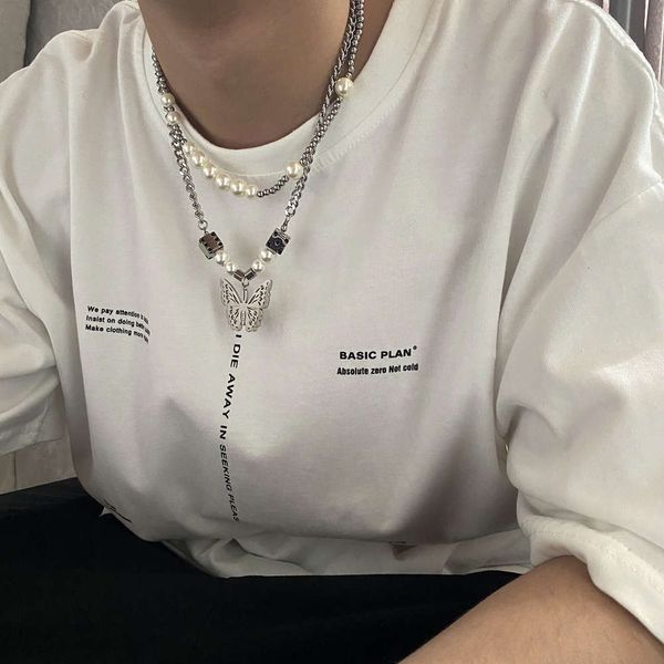 carmen 2020 new fashion brand necklace hip hop personality dice butterfly pearl stitching pendant accessories for men and women, Silver
carmen 2020 new fashion brand necklace hip hop personality dice butterfly pearl stitching pendant accessories for men and women, Silver