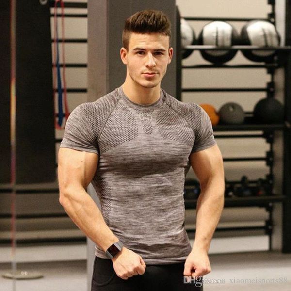 brand short men's quick drying clothes sports mens gym clothes tight basketball training fitness wear t-shirt wholesale, Black;blue
brand short men's quick drying clothes sports mens gym clothes tight basketball training fitness wear t-shirt wholesale, Black;blue